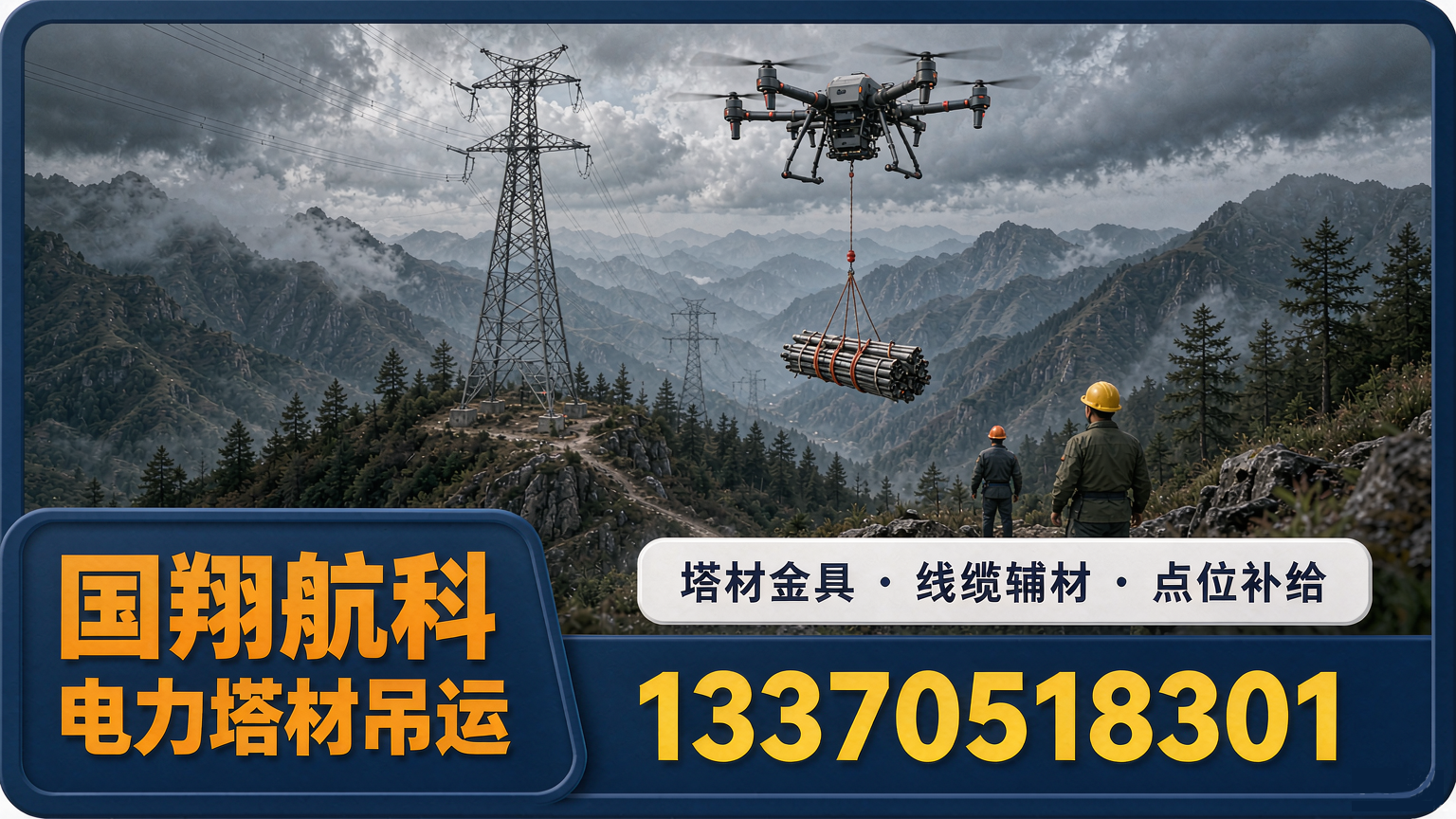电力运维无人机方案：塔材与器材的低空转运